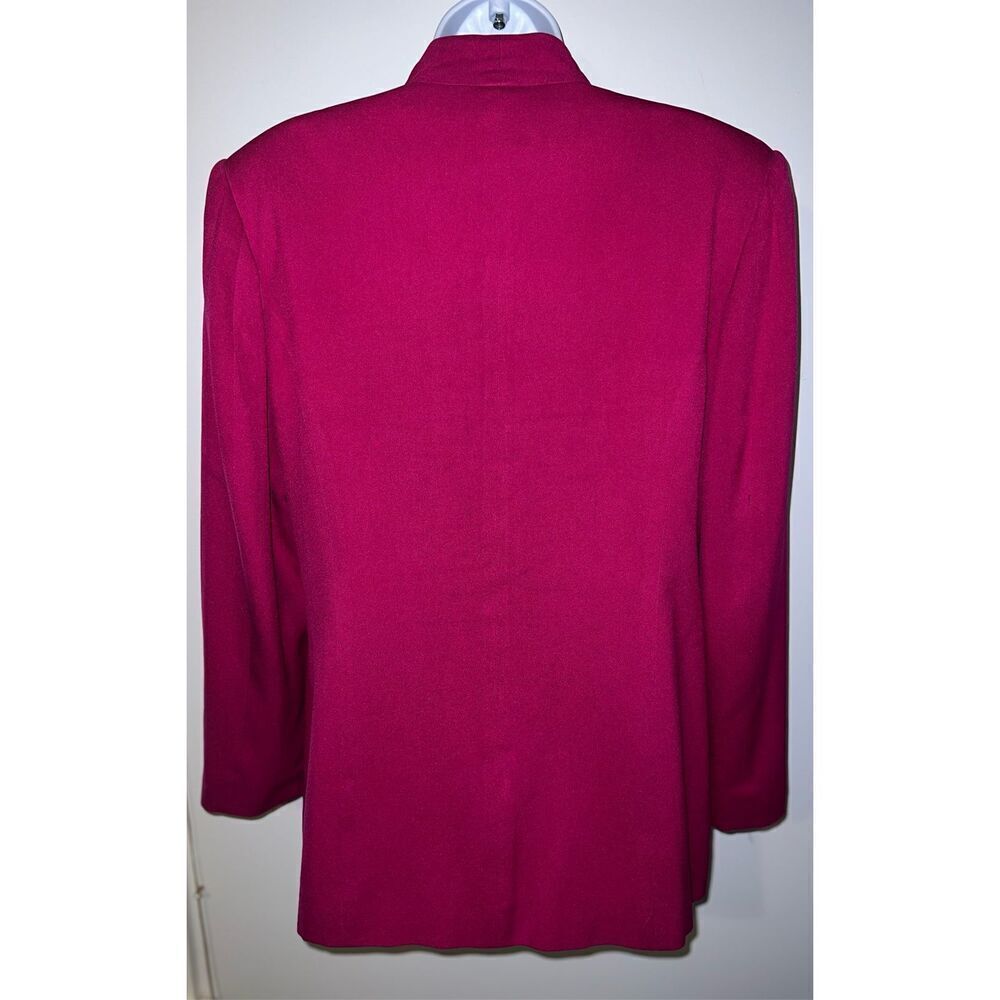 Vtg Women’s 100% Silk Hot Pink Blazer Shoulder Pads 8 - Picture 11 of 11